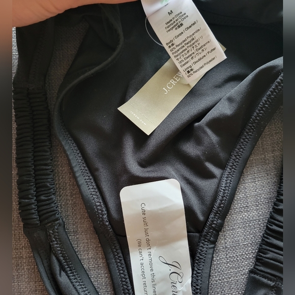 NWT J. Crew Black Bikini Bottoms - Picture 3 of 3